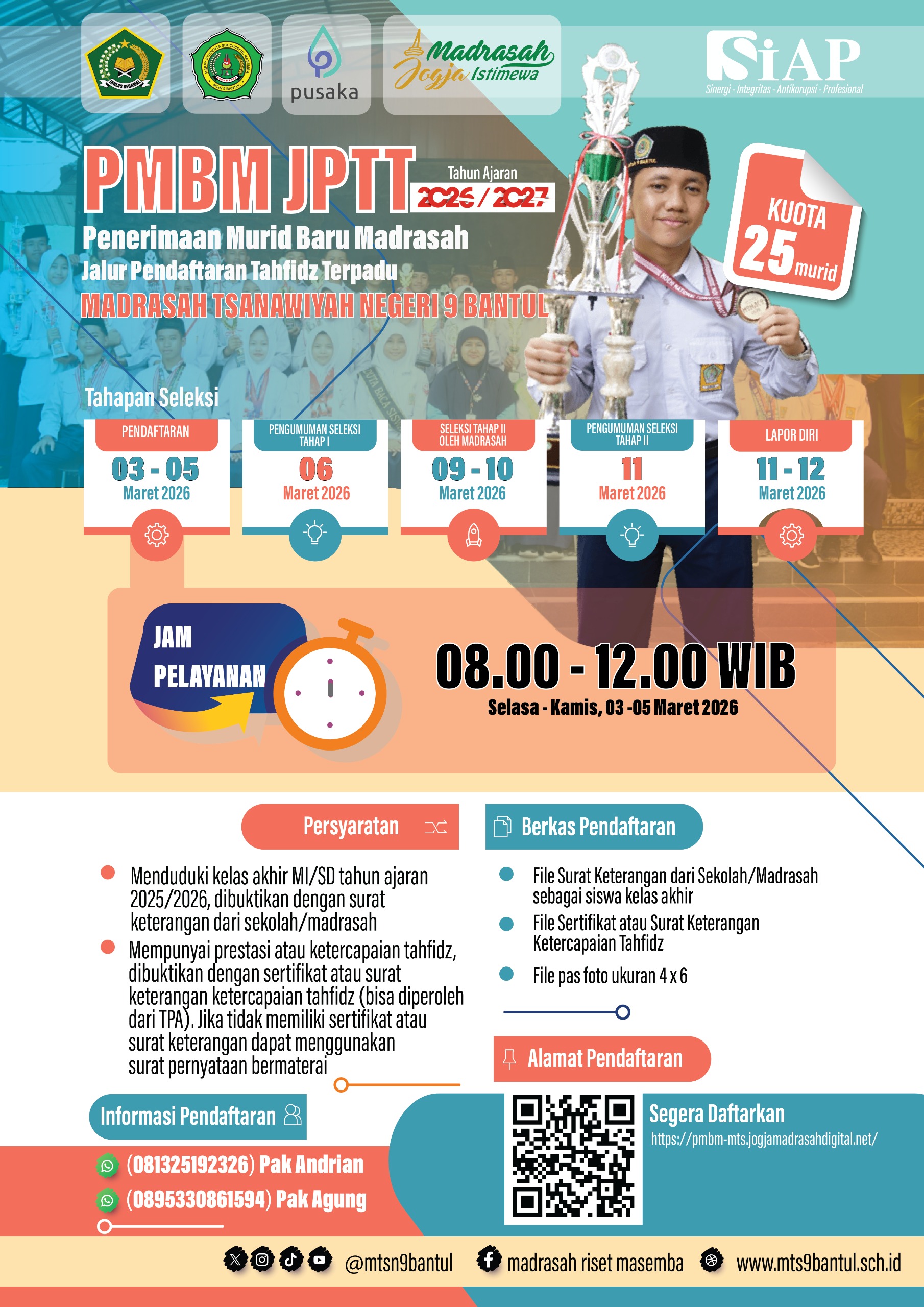 Undangan Seleksi Tahap 2 PMBM JPTT Tahun Ajaran 2026/2027